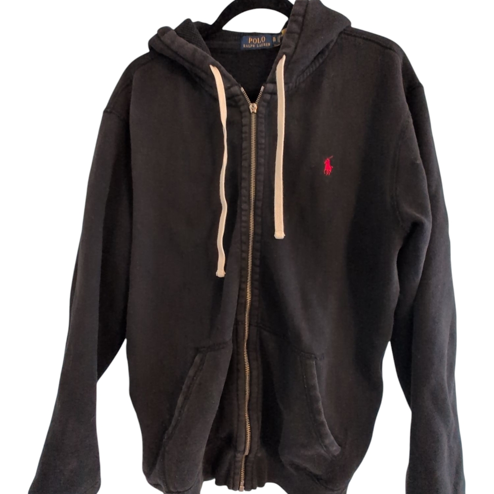 Polo Ralph Lauren Black Hoodie with Red Logo